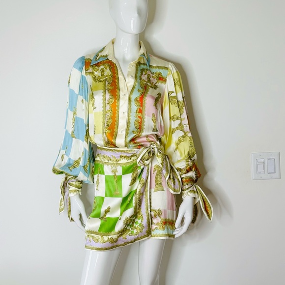 NWT ALEMAIS Checkmate Mate Mini Dress SZ 2 Fits like a SZ 6 - Picture 2 of 14